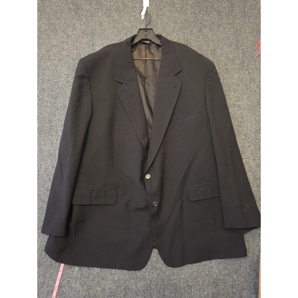 Bill Blass Suit Jacket Mens 54R Black Wool Made USA Classic Business Formal
